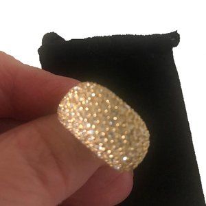 St. John Faux Diamond Pave Cocktail Ring Size 7